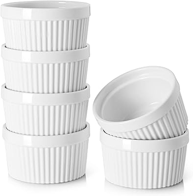 Ramequins de 8 onces - ramequins pour crème brûlée, ramequins en porcelaine allant