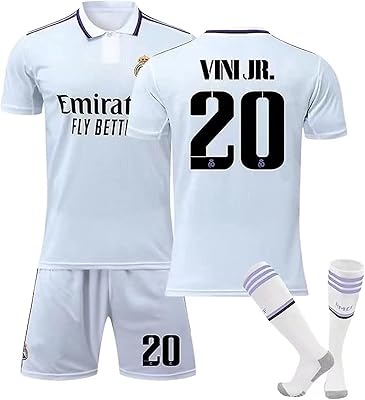 Kit de football domicile du real madrid vinnie jr. #20 maillot de football