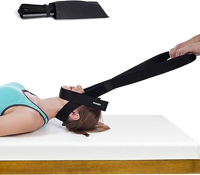 Ceinture d'extension de cou, dispositif de décompression chiropratique avec mentonnière. dispositif de traction