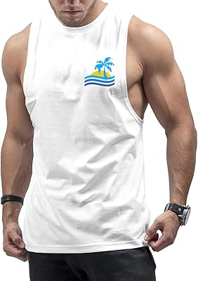 T-shirt décontracté de musculation/course à pied/plage pour hommes, motif cocotier. L'expérience e-commerce réinventée par Diaytar au Sénégal