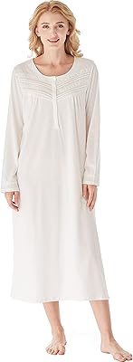 Chemises de nuit en coton tricoté pour femmes, chemise de nuit douce, confortable