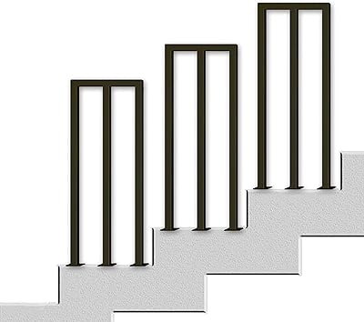 Ensemble de rampe d'escalier moderne mat en forme de m pour la sécurité