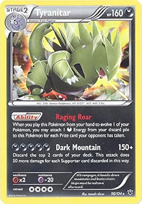 Pokémon tyranatar (56 124) collision des destins xy hulu