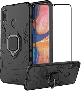 Coque pour samsung galaxy a20s second spring avec protecteur d'écran en verre trempé