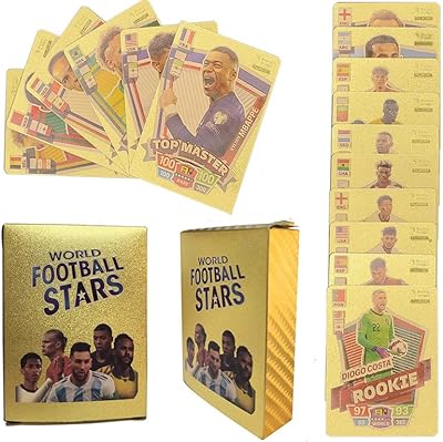 Cartes de football orchid m® gold de 55 pièces, cadeau pour enfants