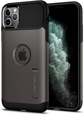 Coque spigen armor slim conçue pour iphone 11 pro - gris foncé