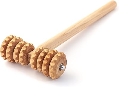 Tolly accessories masseur à rouleaux anti-cellulite en forme de t masseur en bois