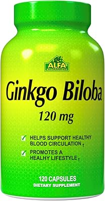 Alfa vitamins ginkgo biloba 120 mg capsules de complément alimentaire quotidien - favorise
