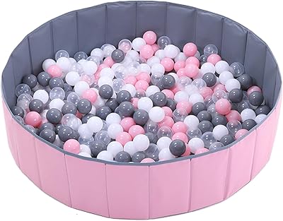 Piscine à balles pour enfants wws / cour de jeux pour enfants / piscine / parc pour enfants / clôture pour enfants, pliable et portable et n'a pas besoin d'être gonflée, aire de jeu de plus de 12 pieds carrés, deux couleurs rose. Diaytar : Quand qualité rime avec économie