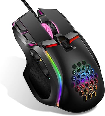 Souris de jeu aklo rvb souris optique filaire usb rétroéclairée 6
