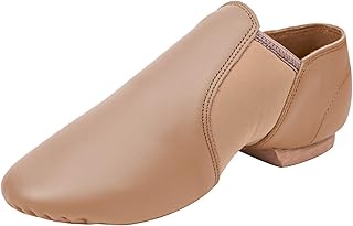 Chaussures de danse jazz à enfiler en cuir stelle pour femmes et hommes