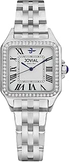 Montre femme jovial 5045lsmq01e, analogique, bracelet acier inoxydable, 24 mm, blanc, bracelet