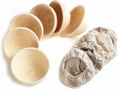 Panier à pain au levain de 6 pièces de 5 pouces, panier rond