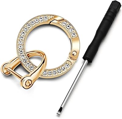 Porte-clés en cristal joint torique porte-clés à ressort tongs métal de luxe