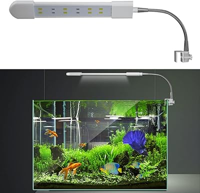 24 lumières led d'aquarium, lampe à pince de 12 pouces pour plantes aquatiques