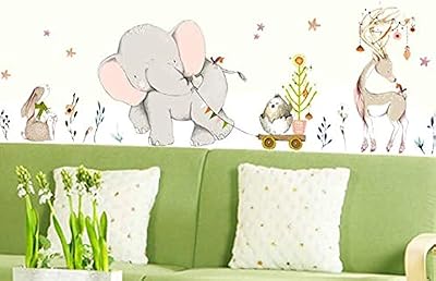 Sticker mural réaliste en forme d'éléphant, de lapin et de cerf de la jungle pour la décoration et la décoration de la chambre des enfants – Photo produit Dakar Sénégal – Livraison rapide Sticker mural réaliste en forme d'éléphant, de lapin et de cerf de la jungle pour la décoration et la décoration de la chambre des enfants. Le discount haut de gamme, c'est possible avec Diaytar