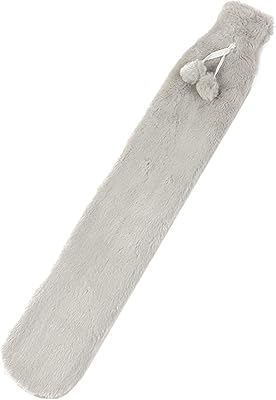 Bouillotte alykdon avec housse en velours, 1 litre de long, sac d'eau chaude