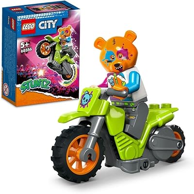 Lego city 60356 kit de construction de la moto de cascade ours