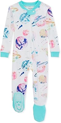 Pyjama pour petites filles avec fermeture éclair antidérapante sur le devant, 100% coton