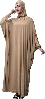 Robe de prière une pièce pour femme abaya musulmane longue musulmane avec hijab