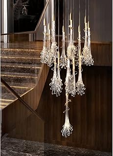 Lustre en verre de salle à manger moderne zhao, lampadaire en verre ondulé