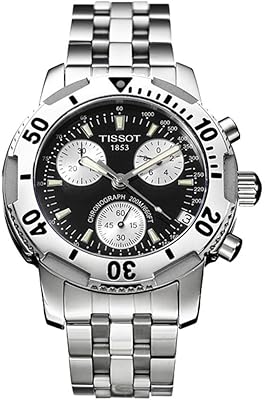 Montre pour homme modèle t17148653 prs200, noir/argent, bracelet, noirargent, bracelet