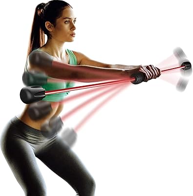 Barre flexible de fitness, barres d'exercice détachables shotop avec haltères, barre d'exercice