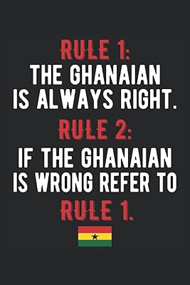 Cahier ligné drôle du ghana : journal des règles ghanéennes 120 pages
