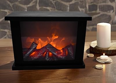 Chauffage décoratif technoline avec lumière led, taille 29 cm x 11 cm x