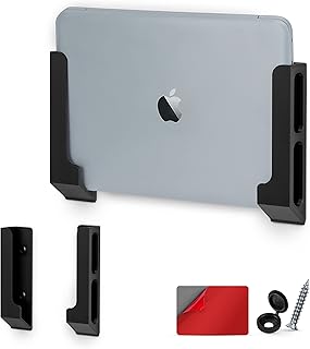 Support mural pour ordinateur portable brain waves avec adhésif et vis, 1,2 pouces/