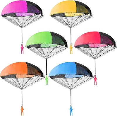 6 pièces zorliji jouets de parachute en plein air sans enchevêtrement pour hommes
