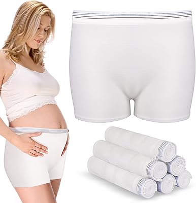 Lot de 4 culottes en maille lavables pour post-partum pour une récupération chirurgicale