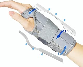 Orthèse de poignet réglable tyci pour main droite avec attelles (taille m)