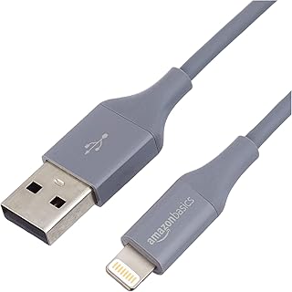 Câble lightning vers usb type a d'amazonbasics, la collection avancée, certifié apple mfi
