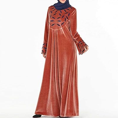 Robe en velours pour femme pour l'hiver design islamique et musulman en arabe
