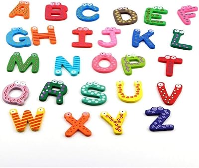 Jouets pour enfants 26 pièces ensemble alphabet de dessin animé en bois