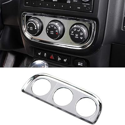 2011-2015 pour jeep patriot air accessoires garniture de bouton de climatiseur abs