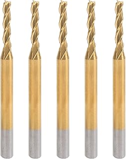 5 pièces fraise à bout plat 3 fraises à cannelures fraise en spirale coupe supérieure ti-plaquée tige ronde foret de coupe fraise de gravure pour bois dur contreplaqué acrylique plastique fibre. Diaytar : Le e-commerce qui respecte votre budget