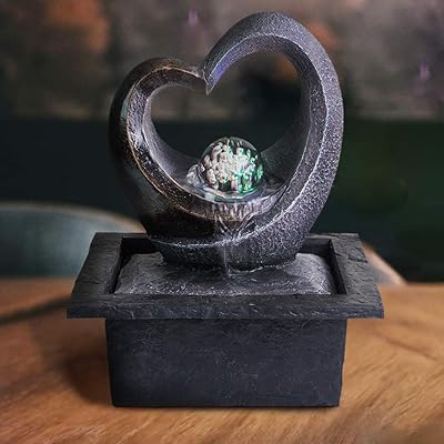 Fontaine d'eau zen de table fairyland avec lumière led, fontaine fengshui pour la décoration