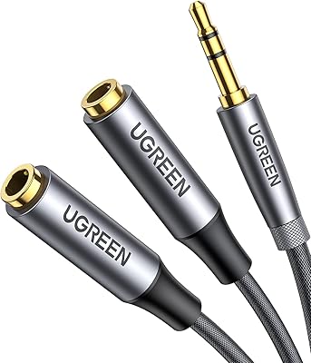 Répartiteur de casque 35 mm adaptateur audio stéréo double prise