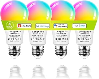 Ampoules intelligentes ampoules led rvb à changement de couleur wifi fonctionne avec alexa