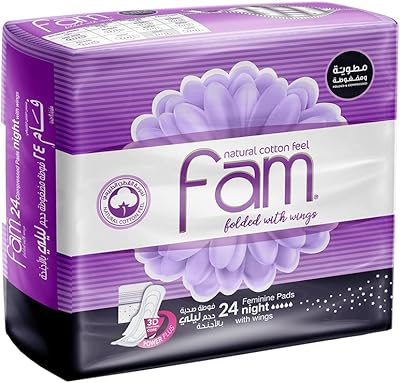 Serviettes hygiéniques fam pour femmes en coton naturel extra épais avec ailettes