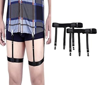 Support de chemise élastique réglable pour homme avec clip de verrouillage antidérapant
