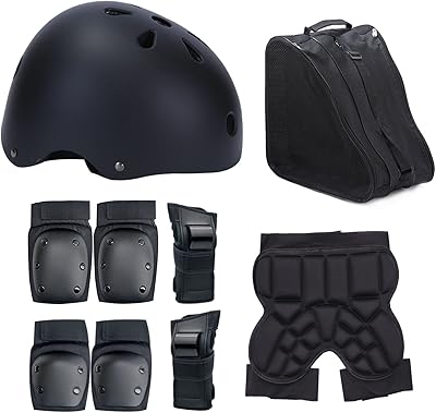 Ensemble d'équipement de protection de beauté casque pour enfants avec genouillères coudières hanche