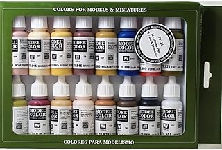 Ensemble de peintures acryliques assorties vallejo model color pour le visage et la peau