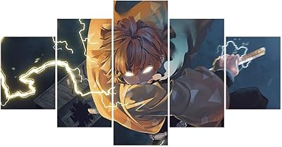 Affiche murale en toile funhua anime demon slayer kimetsu no yaiba agatsuma zenitsu sans cadre pour décoration de salon et de chambre à coucher. Diaytar Sénégal : La marketplace qui pense à votre porte-monnaie