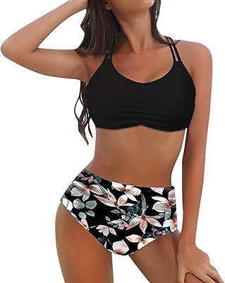 Maillot de bain de plage deux pièces pour femme maillot imprimé bikini