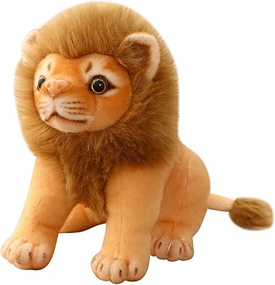 Jouets en peluche de lion réalistes, poupée en peluche mignonne pour la décoration