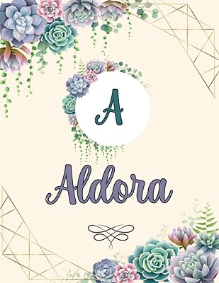Aldora : carnet de croquis personnalisé parfait avec nom pour aldora avec monogramme lettre majuscule initiale un carnet de croquis et un livre de motifs floraux fait à la main (8,5 x 11) | cadeau d'anniversaire personnalisé pour aldora. Gagnez du temps et de l'argent avec Diaytar