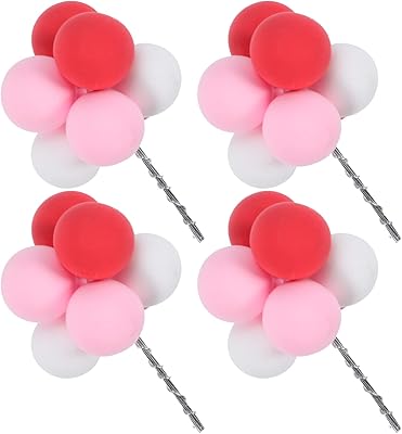 Ensemble de ballons de décoration de gâteaux ellipis 4 pièces, décorations de cupcakes